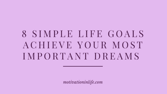 Simple Life Goals