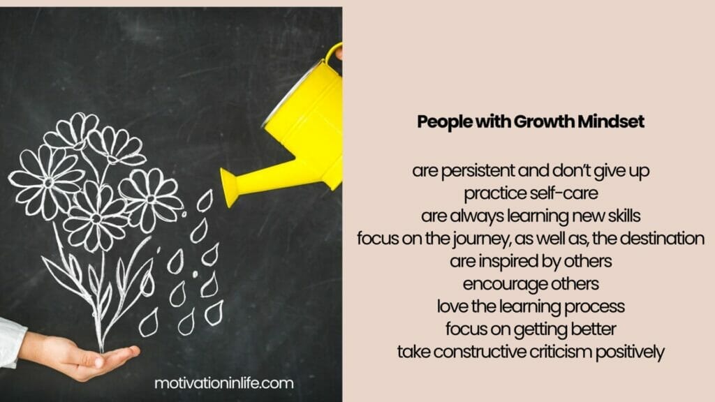 People with growth mindset