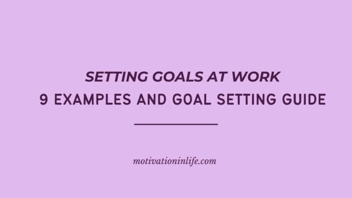 setting goals at work