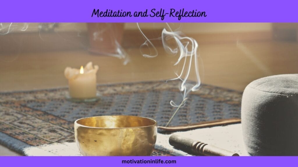 Engaging in the transformative practice of meditation and immersing oneself in deep introspection to uncover the depths of our innermost thoughts and emotions.