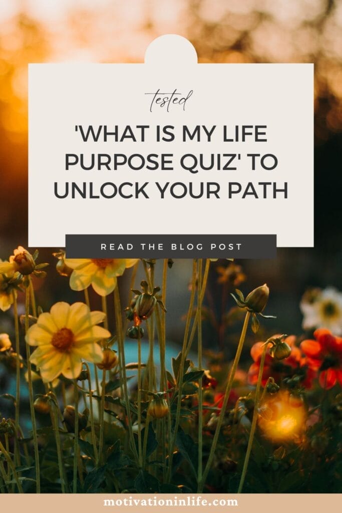 Soul Searching Made Easy: Take the Life Purpose Quiz & Embrace Your Calling!
Navigate through questions that dig deep into your soul, leading you closer to understanding and fulfilling your life's purpose. Ready to embark on this enlightening journey of self-discovery? 

Take a moment today to reflect on your life's purpose by taking this engaging quiz - it may just help illuminate the path towards a more meaningful existence!